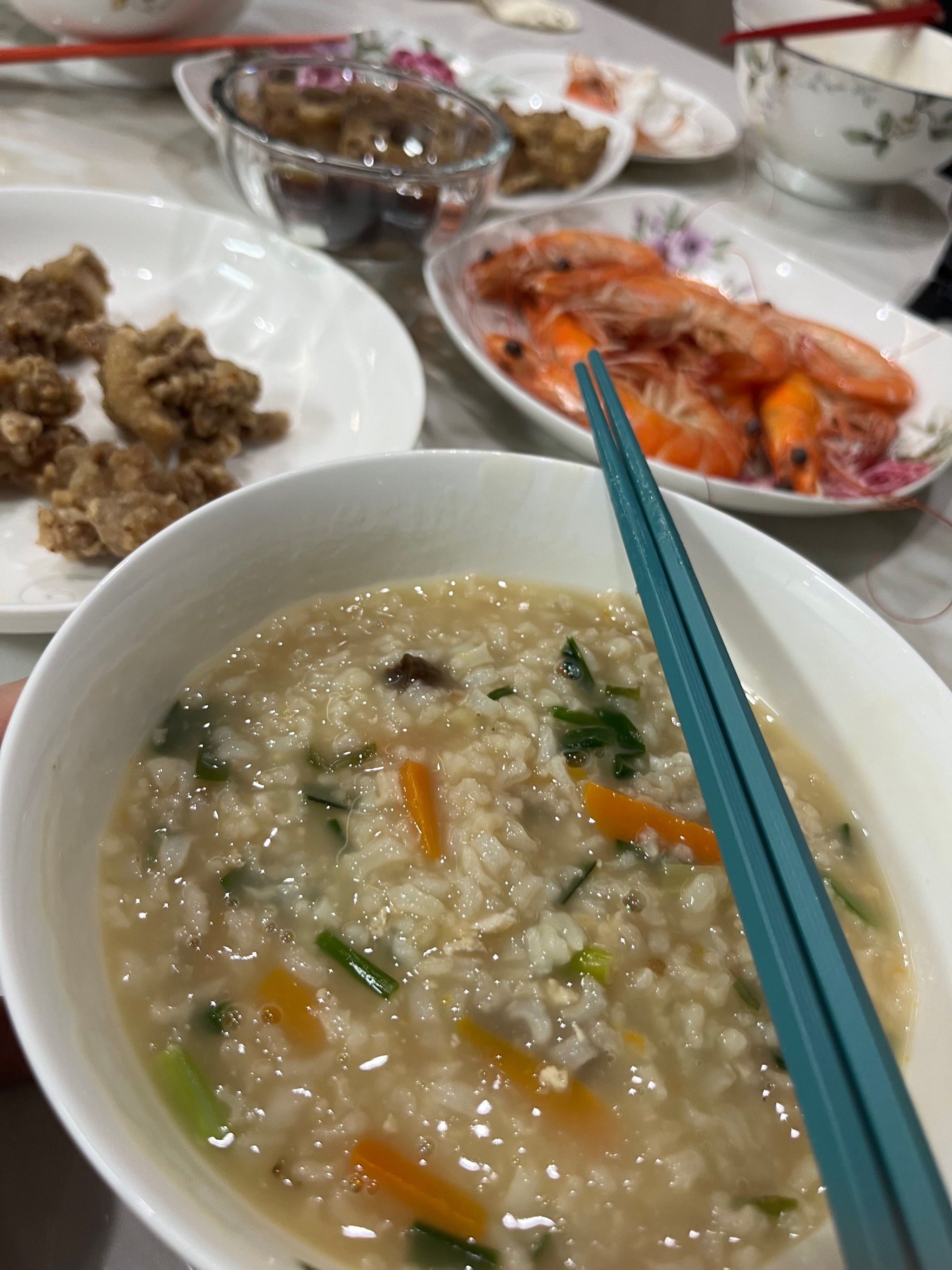 24/7/1 咸稀饭配虾0877炸醋肉