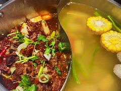 秘制鲜牛腩鸳鸯锅-今日炊牛·潮汕牛肉火锅(华采天地店)