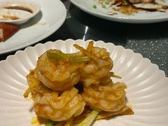 葱姜虾酱炒虾球-杭州西子湖四季酒店·金沙厅