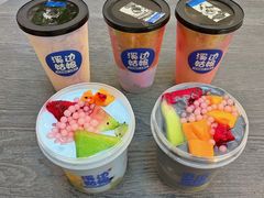 藻蓝椰香酸奶-溪边姑娘·拉丝酸奶水果捞(春熙路店)