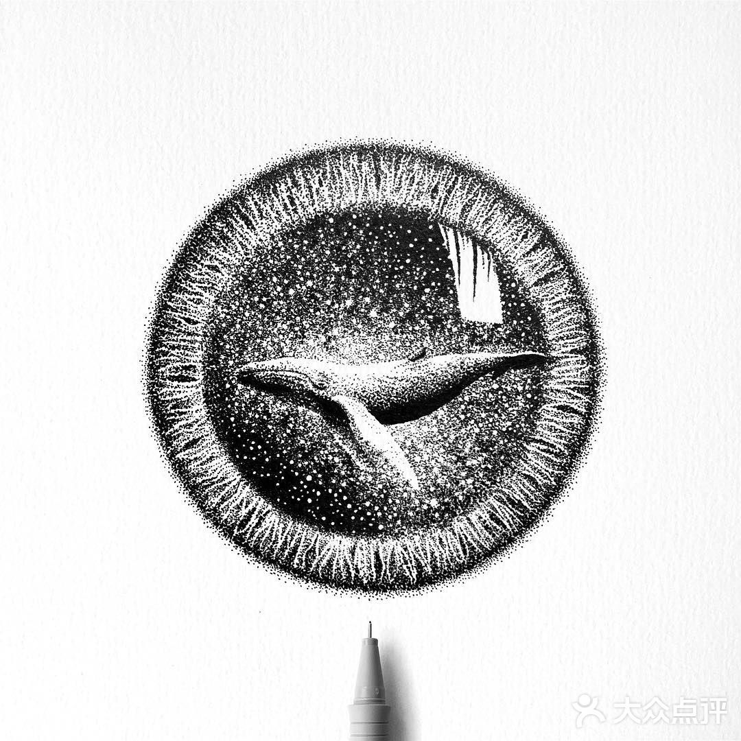 在黑暗的宇宙中描绘光明,用小点点画出一幅画