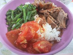 二楼的烧鸭番茄豆角-中央财经大学-食堂