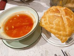 法式淡奶蘑菇鸡肉酥皮汤-水天堂西餐厅(昆山万象汇店)