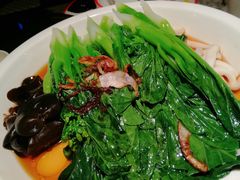 白灼菌菇菜心-新白鹿餐厅(松江开元地中海店)