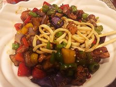 茄子肉丁小公鸡双拼拌面-文三里屯面馆(三里屯店)