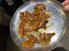 烤秘制黑椒鸡腿肉-老炉家木炭烤肉(长江国际店)