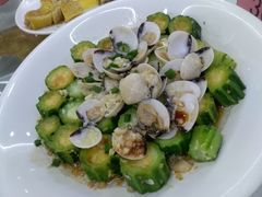 蒜茸白贝蒸胜瓜-渔鸽皇酒楼(鸿大广场店)