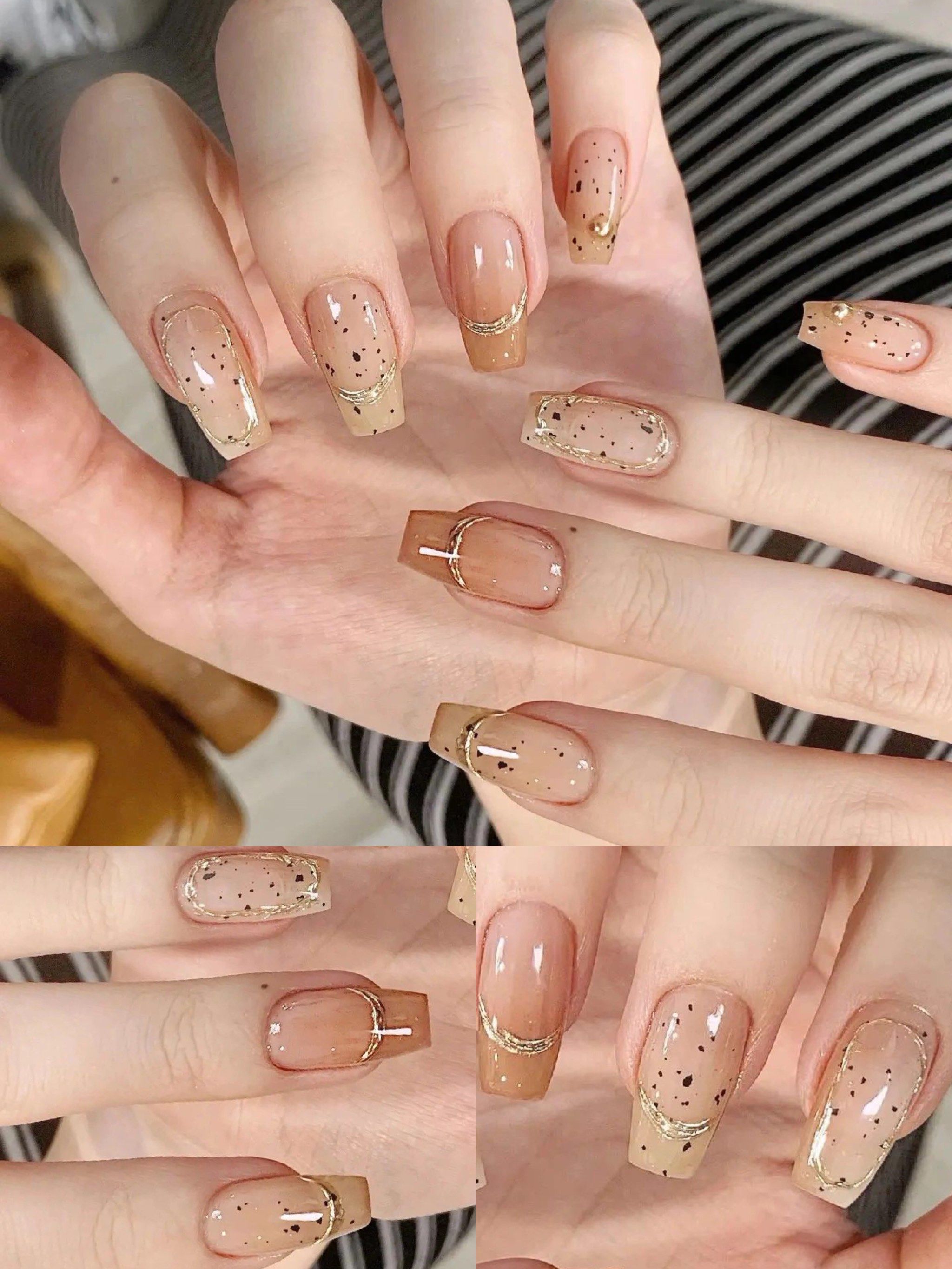 秋季新款显白显嫩气质高雅美甲259