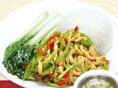 尖椒炒肉丝饭-化州大众美食城(宝安老牌店)