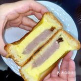 早餐｜芋泥布丁面包🍞切开有惊喜[色]