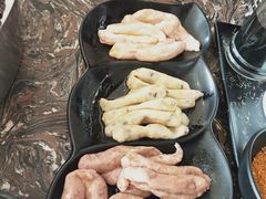 肠拼盘-啊美丽炭火烤肉(滑翔一店)