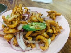 椒盐鱿鱼-老兵牛蹄店(下沙店)