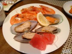 青口贝&nbsp;三文鱼-上海金陵紫金山大酒店·汇海餐厅