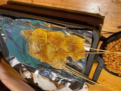 烤土豆片-路边摊小炉子烧烤