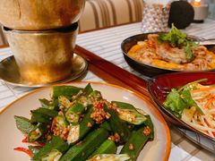 泰式香辣肉碎炒秋葵-CHINCHIN 青青·泰国料理(万象食家店)