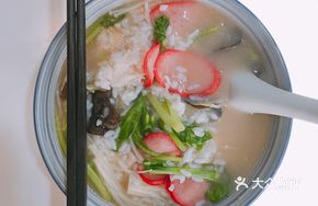 Double Fish Sausage Rice Soup