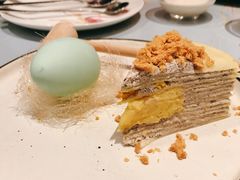 咸蛋黄肉松千层切块-随心小姐