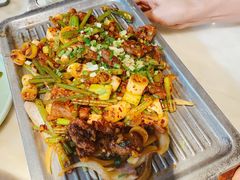 葱椒爆牛肉-绿茶餐厅(二七万达店)
