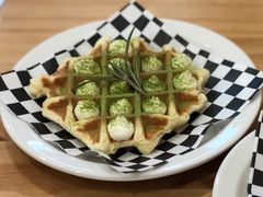 奶油抹茶华夫饼-echoes coffee回响咖啡(红山店)