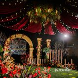 红绿色西式复古婚礼