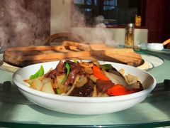 山蘑炒肉-龙福源密云水库灶台鱼