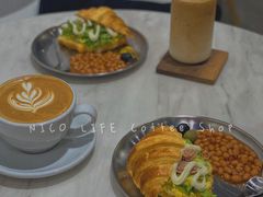 Brunch可颂三明治套餐-NICO LIFE精品咖啡馆(新悦田园牧歌店)