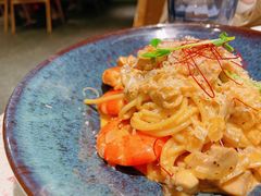 芝士蘑菇鲜虾意大利面-BE BRIGHT KITCHEN(正佳广场店)
