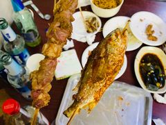 -老红桥炸灌肠牛肚锅烧烤(定福庄店)