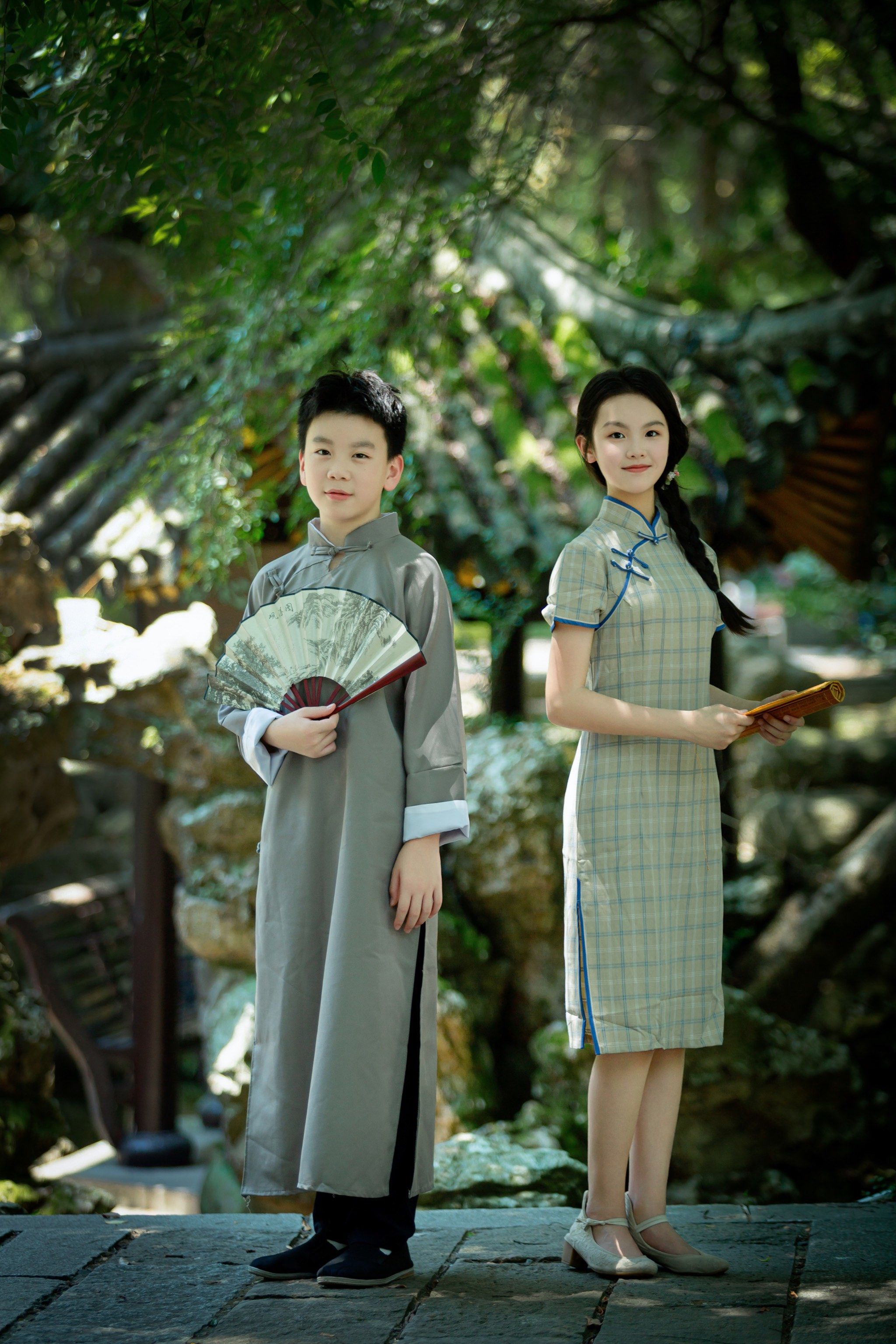 小学毕业照旗袍主题