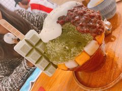 抹茶生乳かき氷-WONDER ICE 萬得冰田(建設路总店)