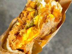 -小红车炸蛋葱油饼