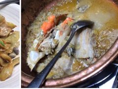 螃蟹五花肉炖酸菜-大秦瓦罐(光谷大街店)