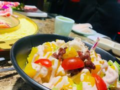 黄桃黄桃沙拉-猪啊牛呀羊啊铜盘烤肉(正大广场店)