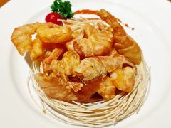 金牌脆皮虾-东来菜馆•手抓海鲜家常菜•海鲜锅贴(鸽子窝店)