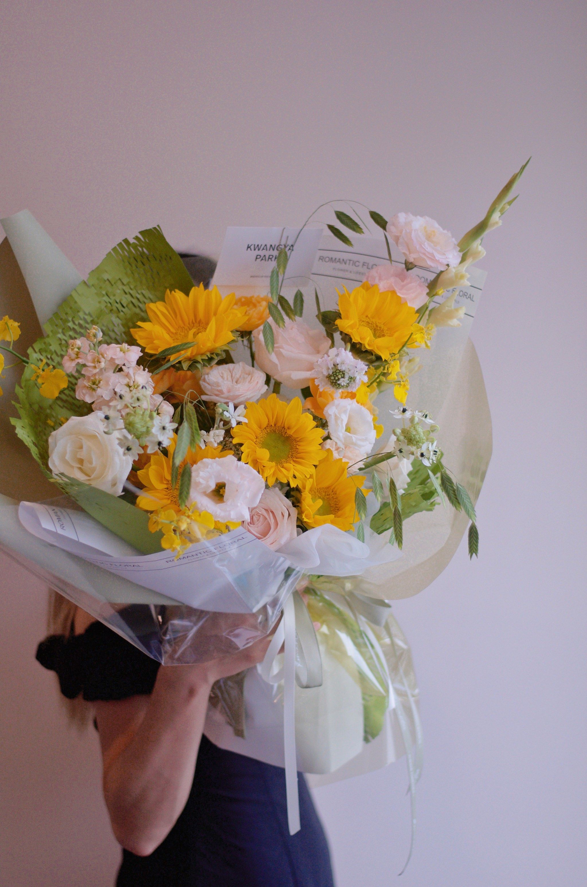 绿心向日葵花束,手捧一束灿烂阳光7715|广州宝藏花店