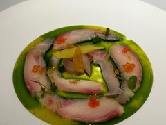 大竹荚鱼卡尔帕乔薄片-Oyster Talks 四度蚝法餐厅