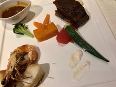 牛小排鳕鱼配盐焗虾-王品牛排(郑州大卫城店)