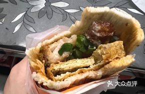 Fried Cold Noodles Rolled around Crispy Tofu