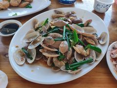 姜葱炒花甲-七鲜渔港美食餐厅(巽寮湾海景店)