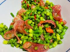 蒜苔炒土家腊肠-荆九爷爆炒桥头三嫩(夫子庙店)