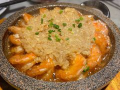 蒜蓉铁板虾-小菜园新徽菜(滁州苏宁店)