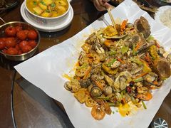 -东来菜馆•手抓海鲜家常菜•海鲜锅贴(鸽子窝店)