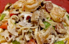 Salmon Creamy Shrimp Pasta