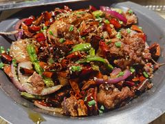 干锅排骨虾-嘎嘎鸭脑壳江湖菜(五里店)