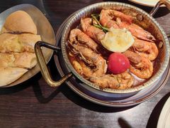 橄榄油蒜香煎虾-庐灶江南·江南菜·四合院Bistro(东直门·华侨夜泊君亭店)