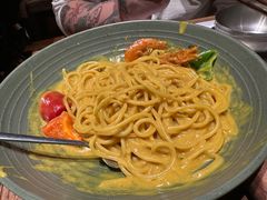 黄咖喱黑虎虾海鲜意面-TamTam