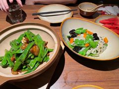 砂锅肉炒扁豆-青年公社烤鸭(熙悦天街店)