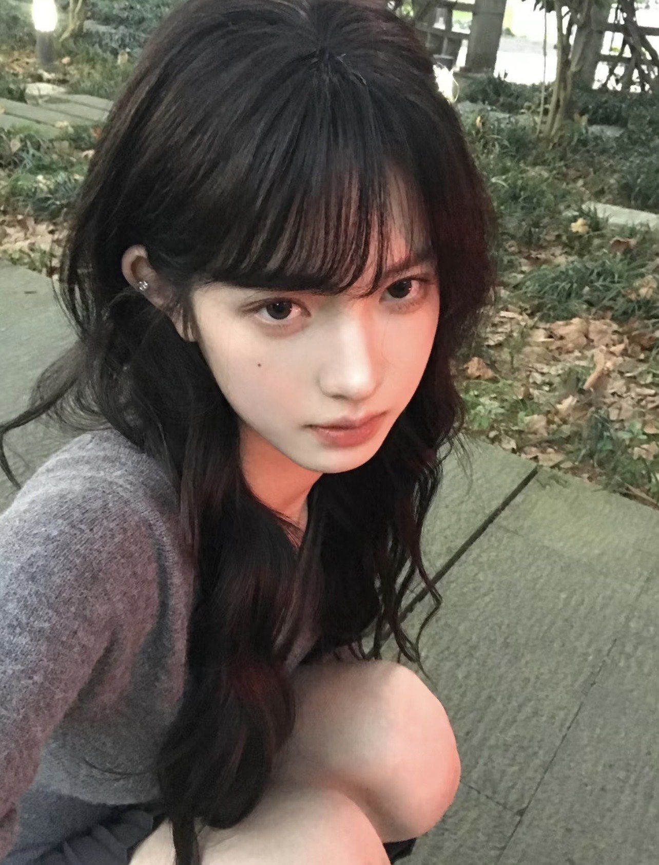 日式刘海跟烫发真的很配