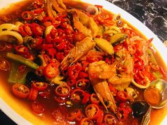 鲜红椒水煮海鲜-甄御•海鲜新青岛菜(麦岛店)