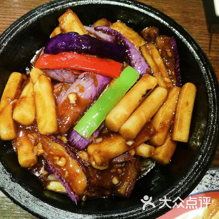 涌上外婆桥鱼香年糕炒茄子图片-北京宁波菜-大众点评网